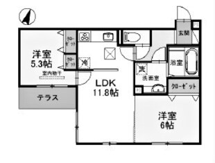 グレイスコート本山中町の物件間取画像